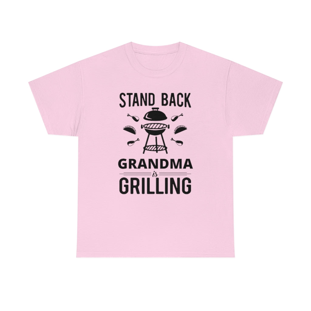 Grandma Grilling- Black Center Graphic Unisex Heavy Cotton Tee (Multiple Colors)
