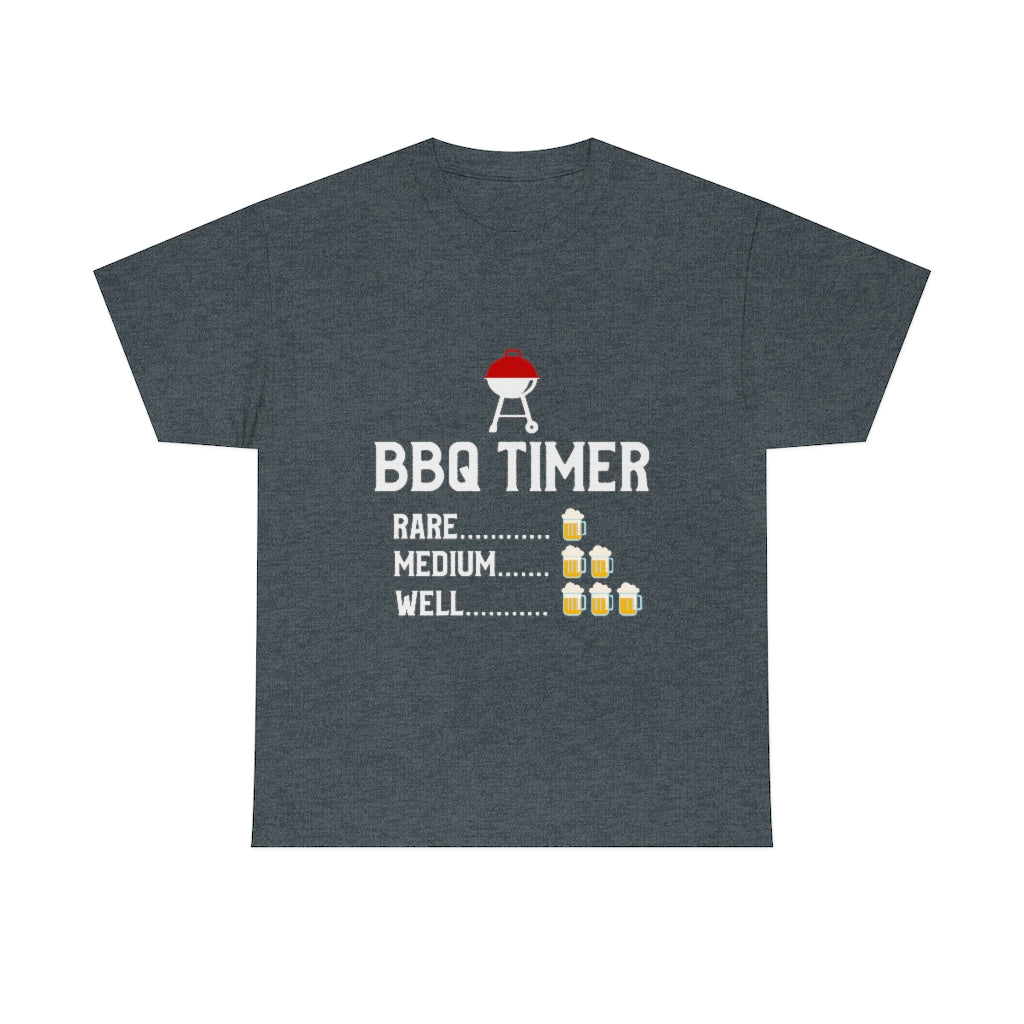 BBQ Timer- Unisex Heavy Cotton Tee (Multiple Colors)