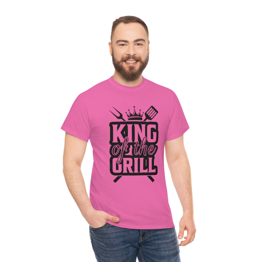 King of the Grill - Black Center Graphic Unisex Heavy Cotton Tee (Multiple Colors)