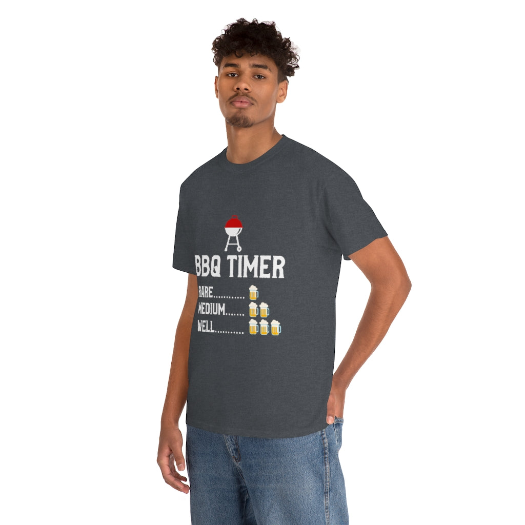 BBQ Timer- Unisex Heavy Cotton Tee (Multiple Colors)