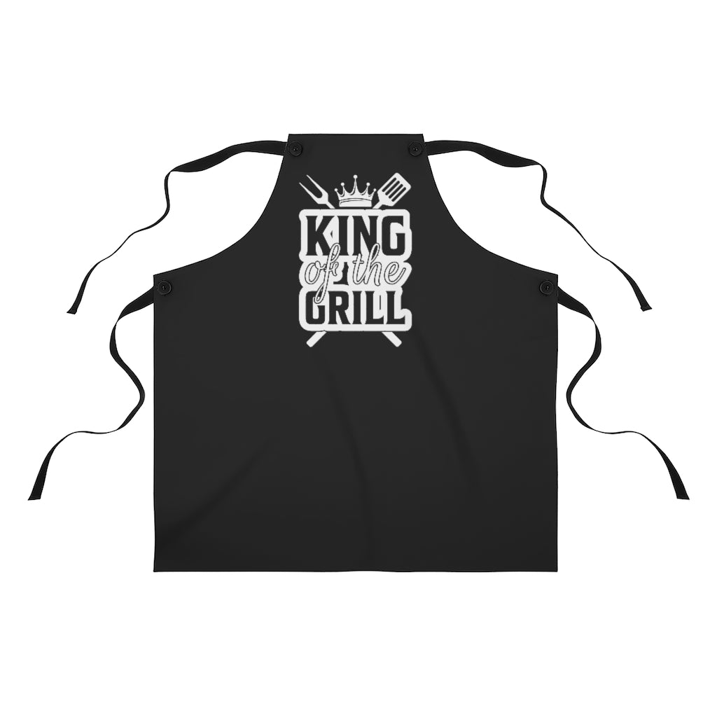 Apron- King of the Grill (Black Apron with White Center Graphic)