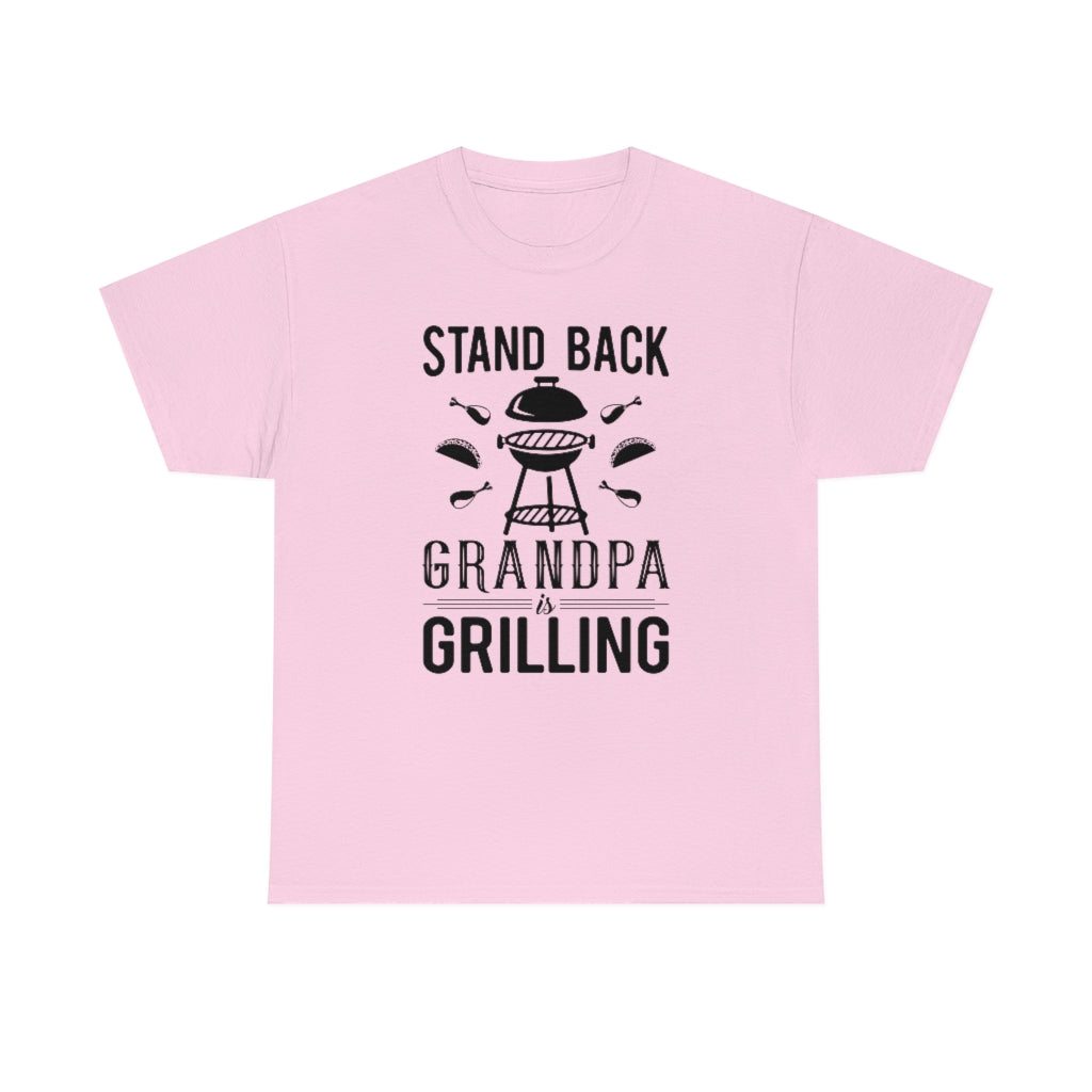 Grandpa Grilling- Black Center Graphic Unisex Heavy Cotton Tee (Multiple Colors)